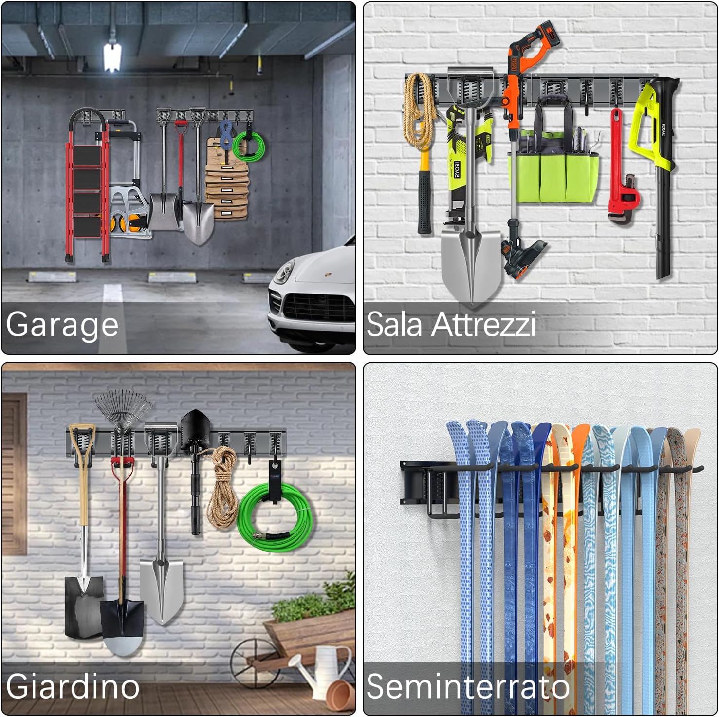 3-h Porta Attrezzi da Giardino 40cm SUS304 Acciaio Inox - immagine 5