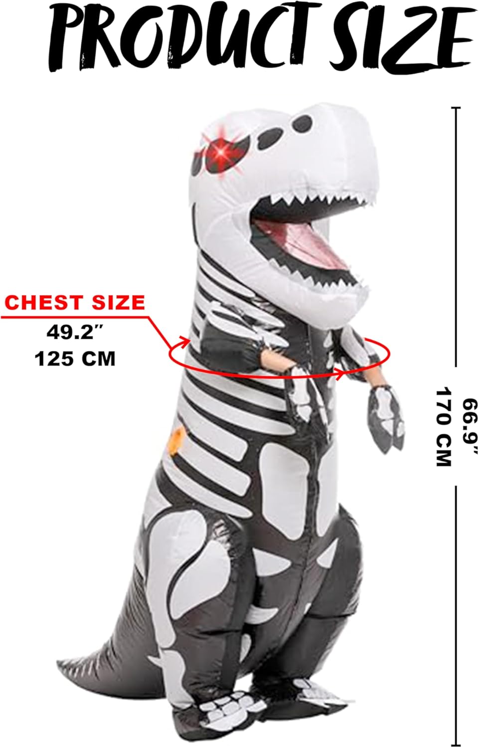 Spooktacular Creations Halloween per scheletro di dinosauri a tutto corpo - immagine 5