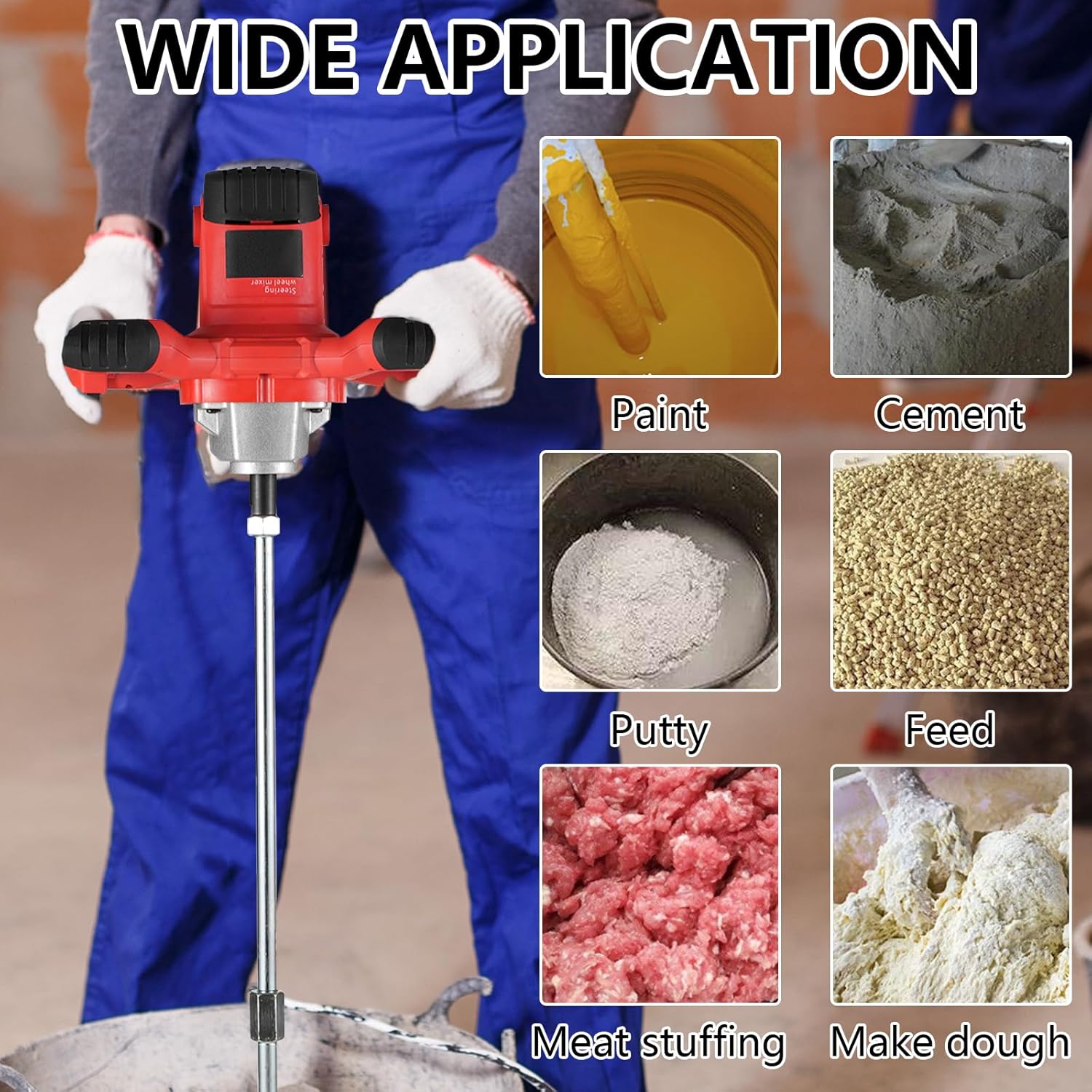 Miscelatore per Malta Professionale 2100W - immagine 6