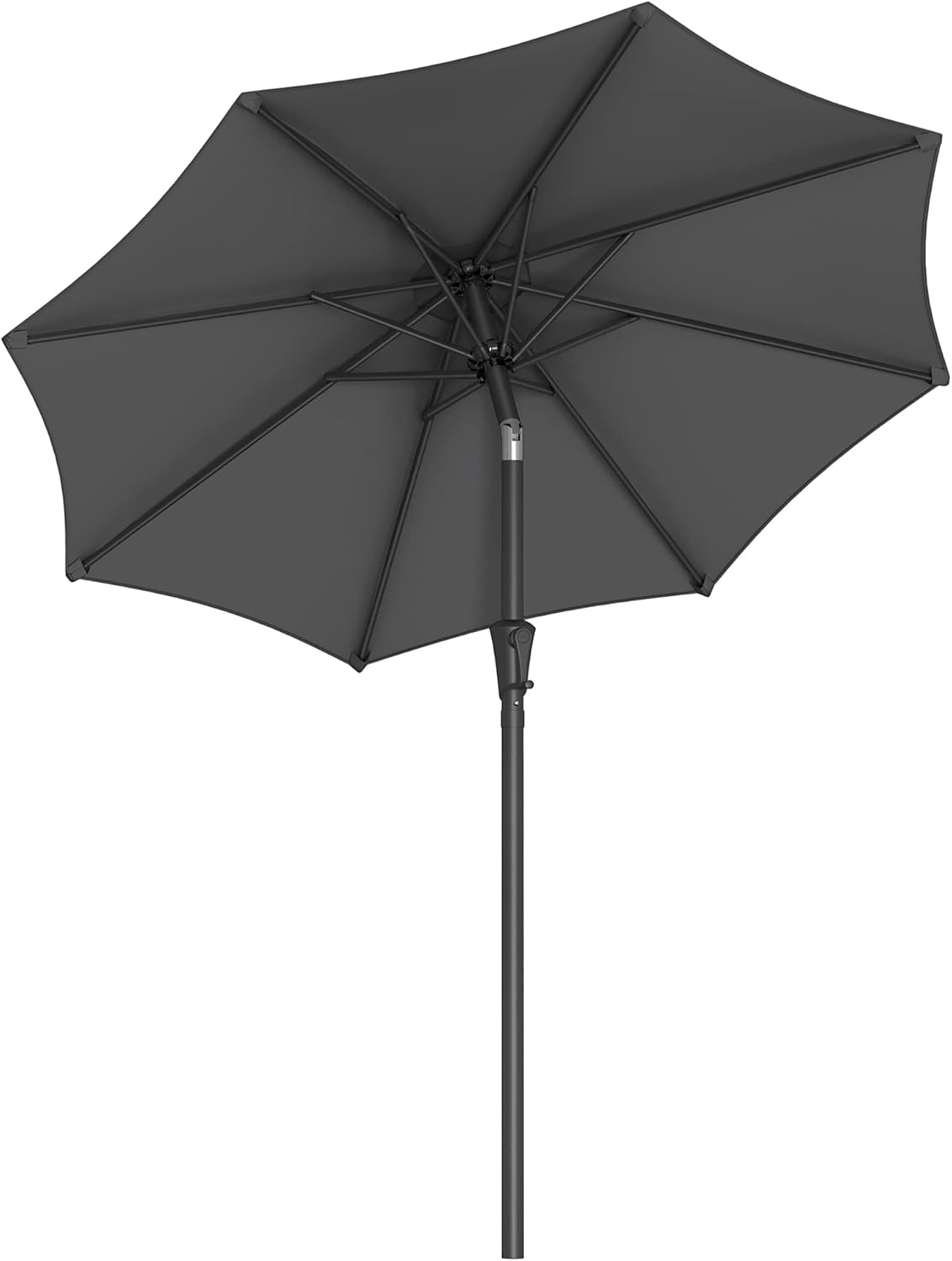 Songmics Ombrellone da Giardino 210 cm UPF 50+, Grigio - immagine 1