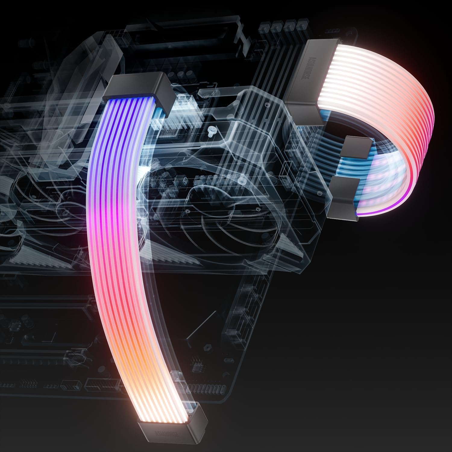 Asiahorse ARGB Kit Copertura Cavi PSU Aurora RGB