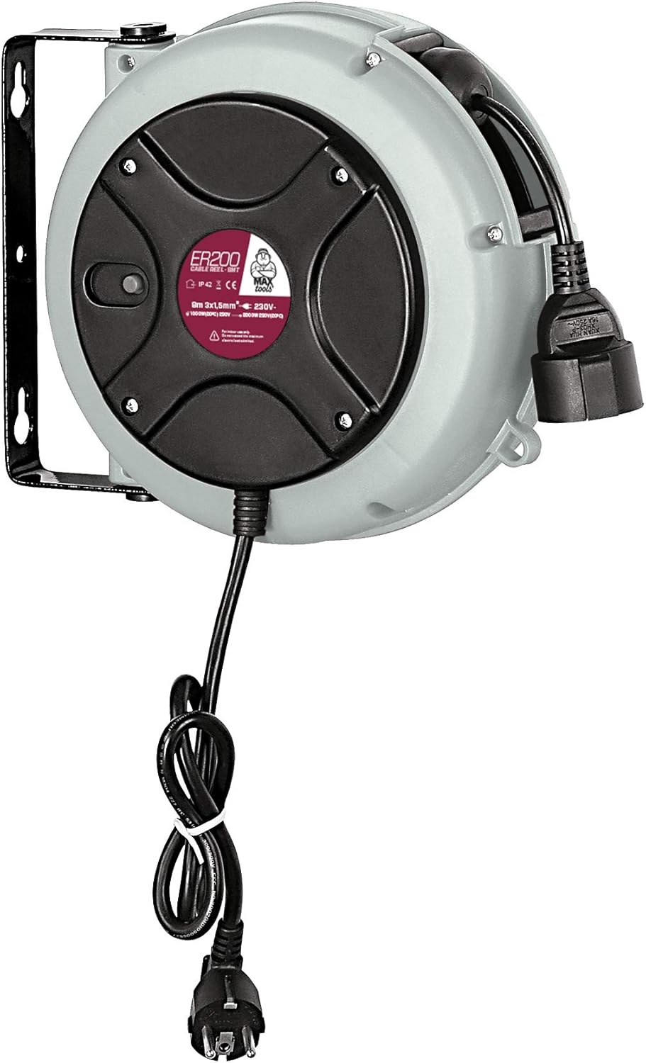 Maxtools ER200 Avvolgitubo Elettrico Automatico 8 Metri - immagine 1