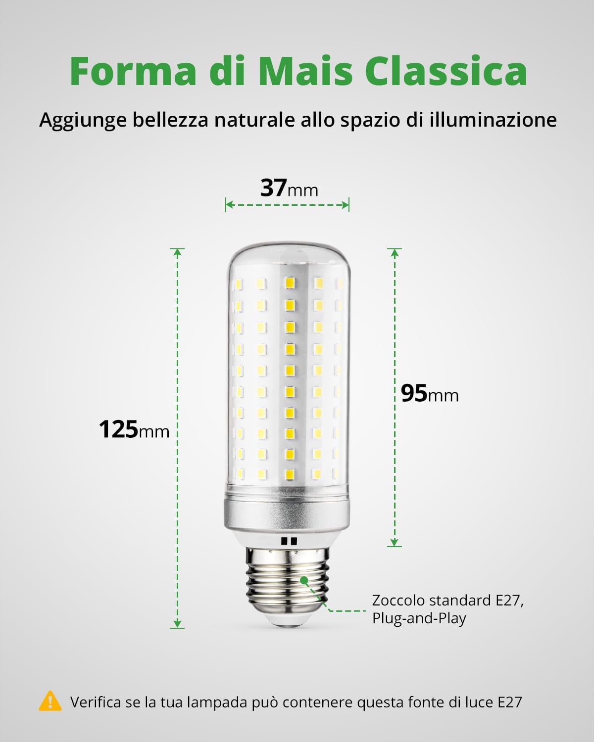 Lampadine LED E27 Luce Fredda 6000K (Set di 4) - immagine 3