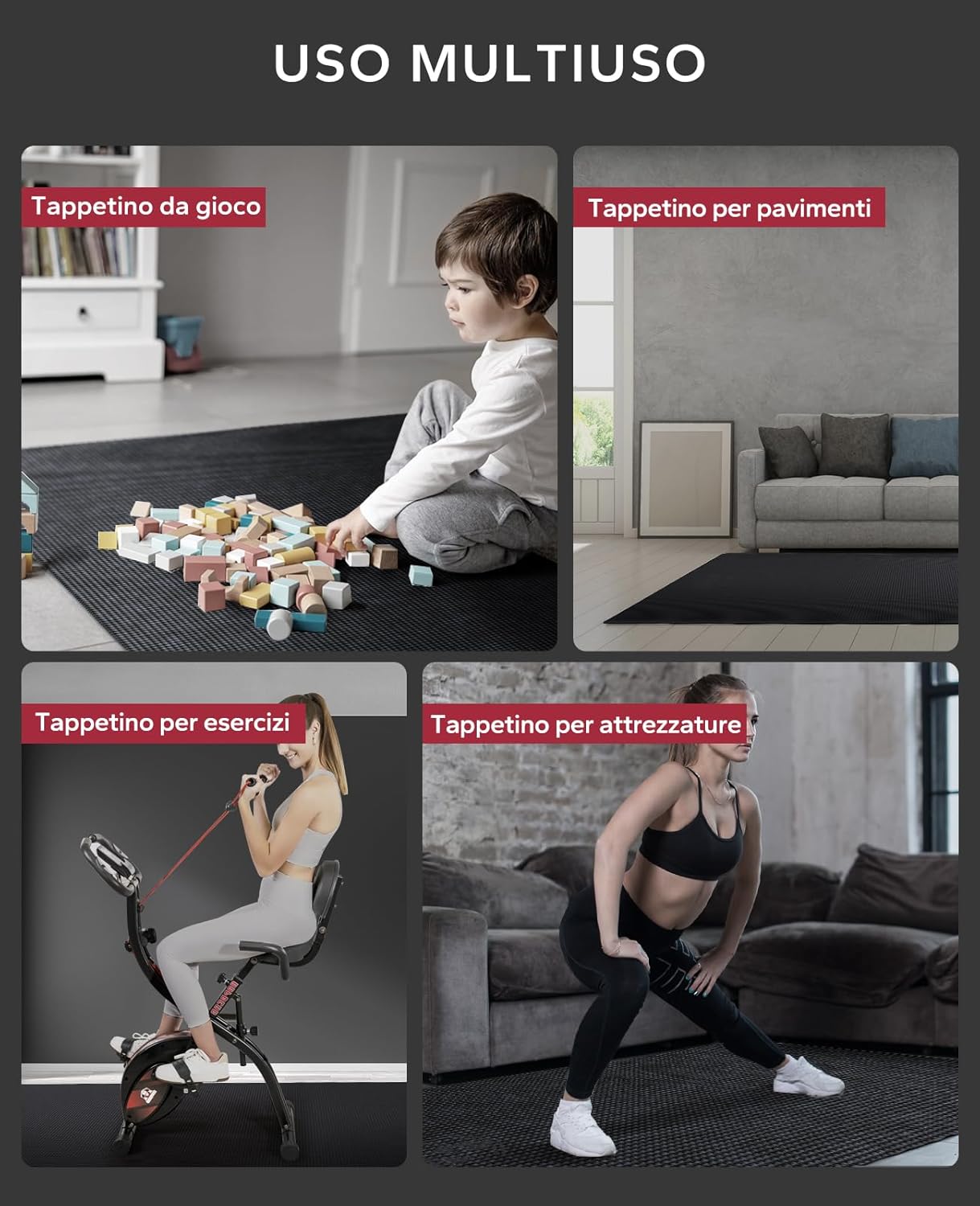 Hapbear Tappetino Esercizi Extra Large 213x152cmx8mm - immagine 5