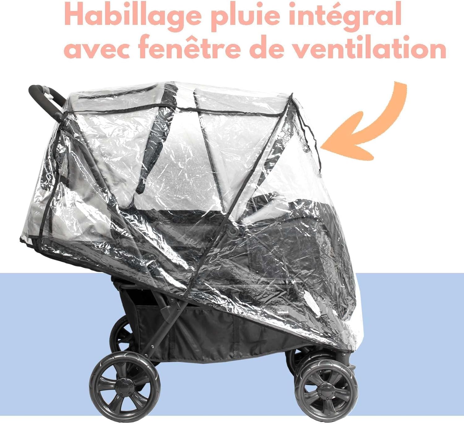 Bambisol Passeggino Doppio Pieghevole Grigio Nero - immagine 3