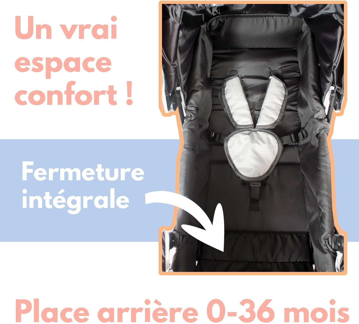 Bambisol Passeggino Doppio Pieghevole Grigio Nero - immagine 7