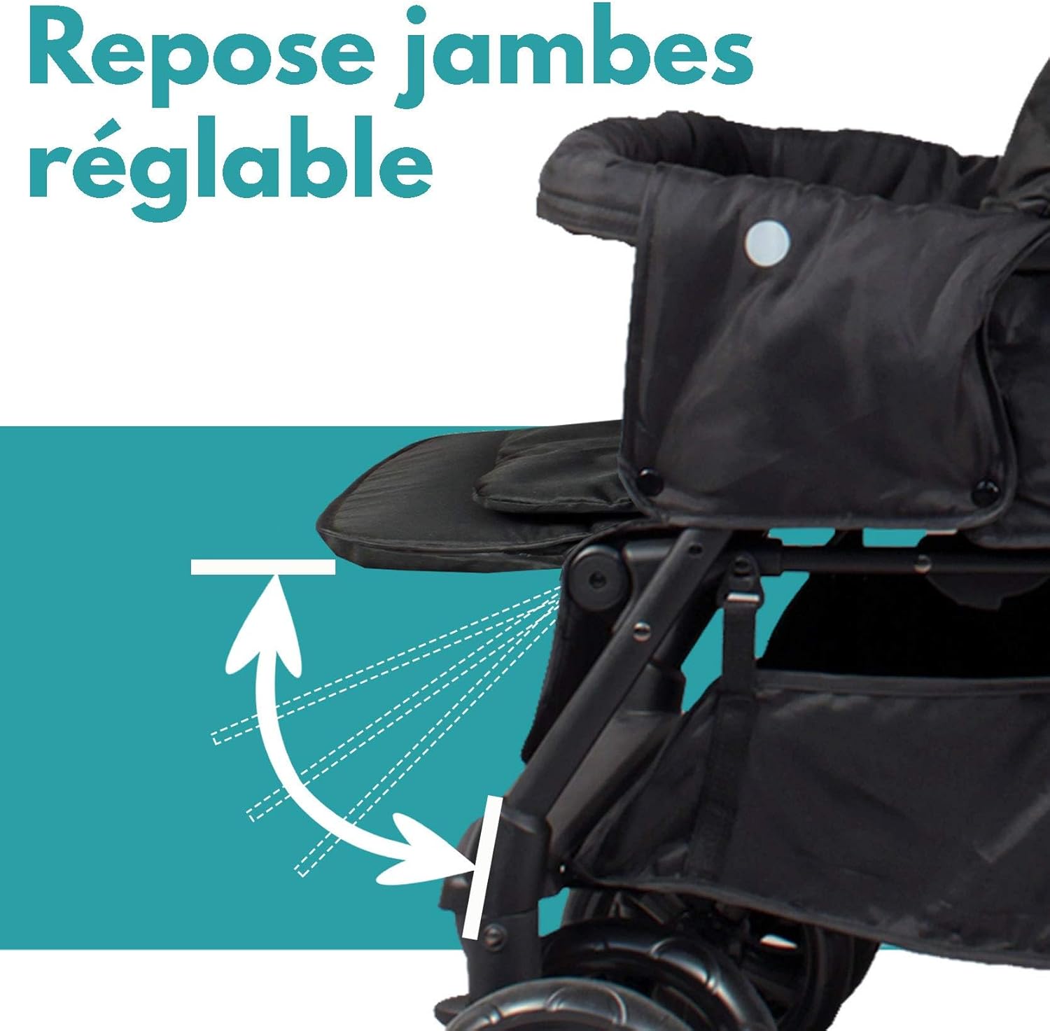 Bambisol Passeggino Doppio Pieghevole Grigio Nero - immagine 8