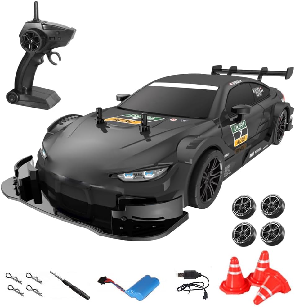 Goolsky Auto da Corsa Telecomandata 1/16 2.4GHz 4WD, Nero - immagine 1