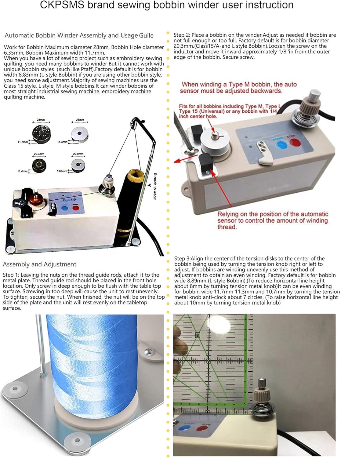 CKPSMS Avvolgitore Automatico 220V per Bobine - immagine 2