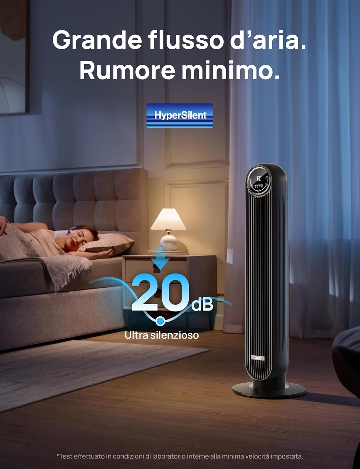 Dreo Ventilatore a Torre Silenzioso 20dB, 7.6 m/s - immagine 3