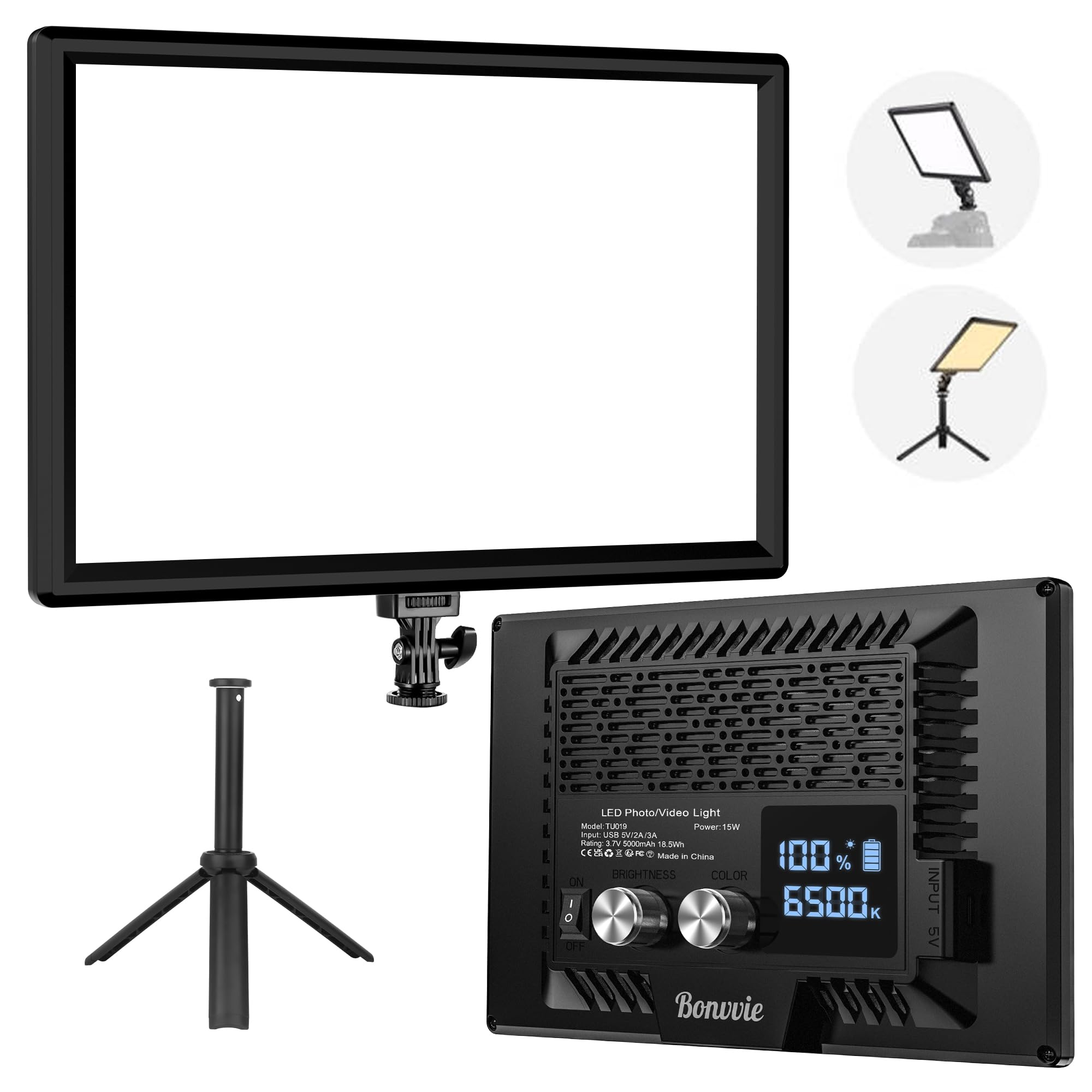 Kit LED Luce Video Bicolore 3000-6500K 5000 mAh