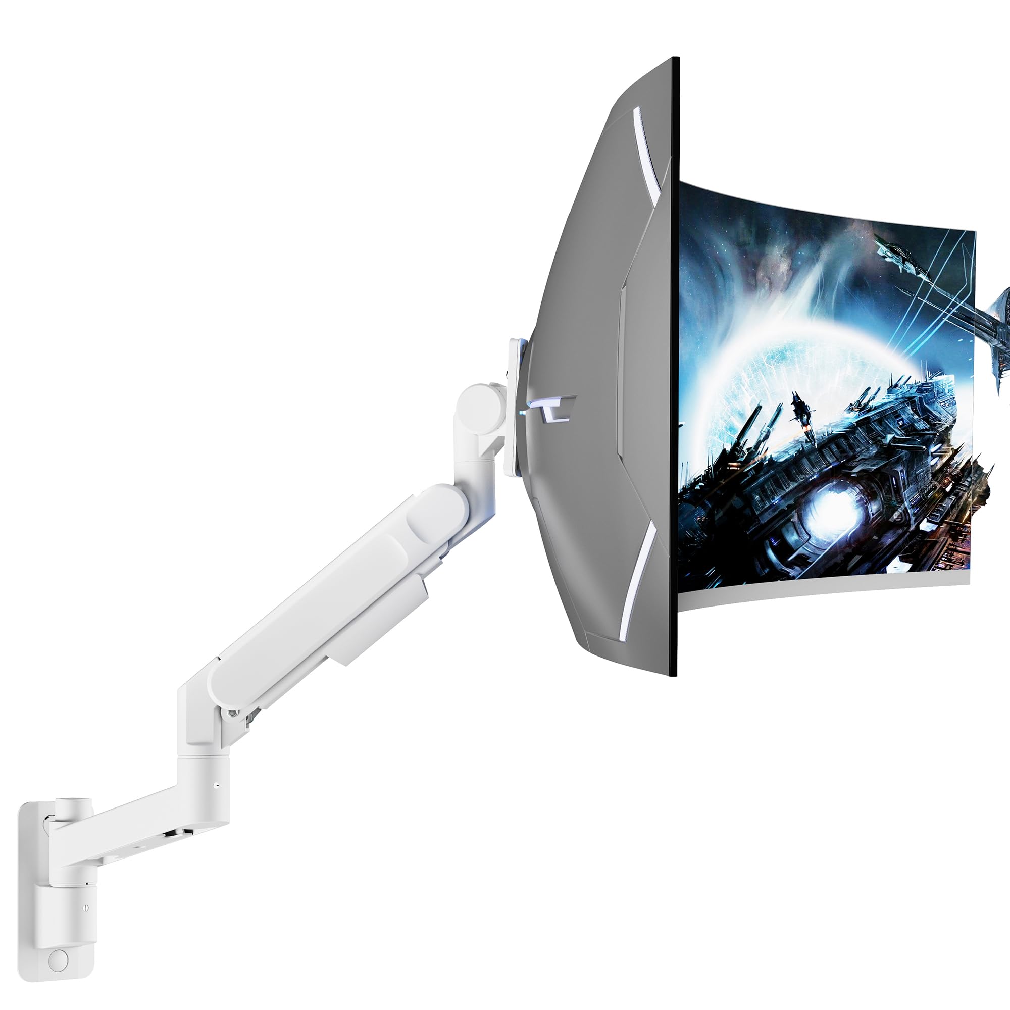 Ares Wing Supporto da Parete per Monitor 24-57" Bianco