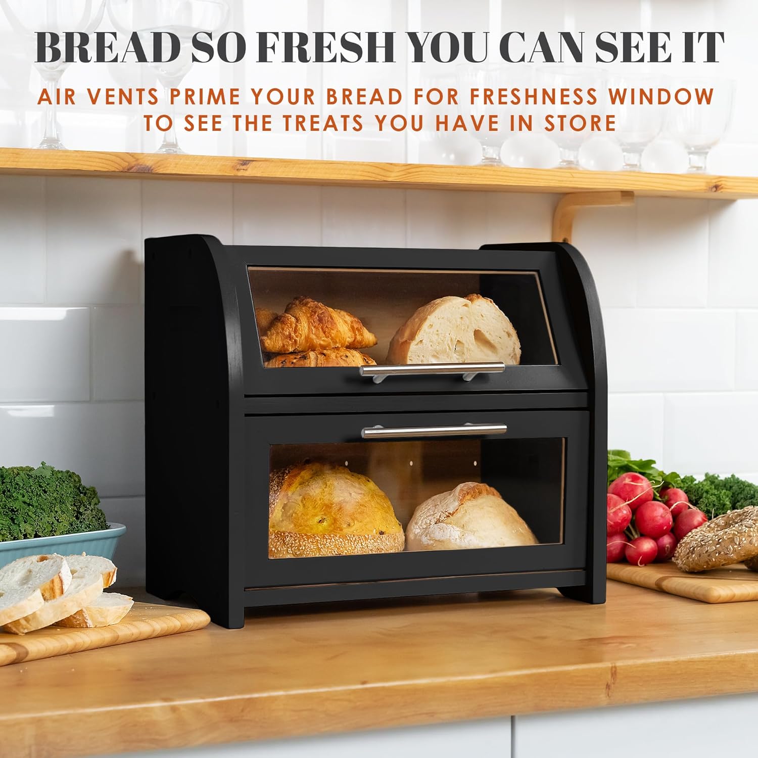 Apace Living Portapane Extra-large 2 Ripiani - immagine 2