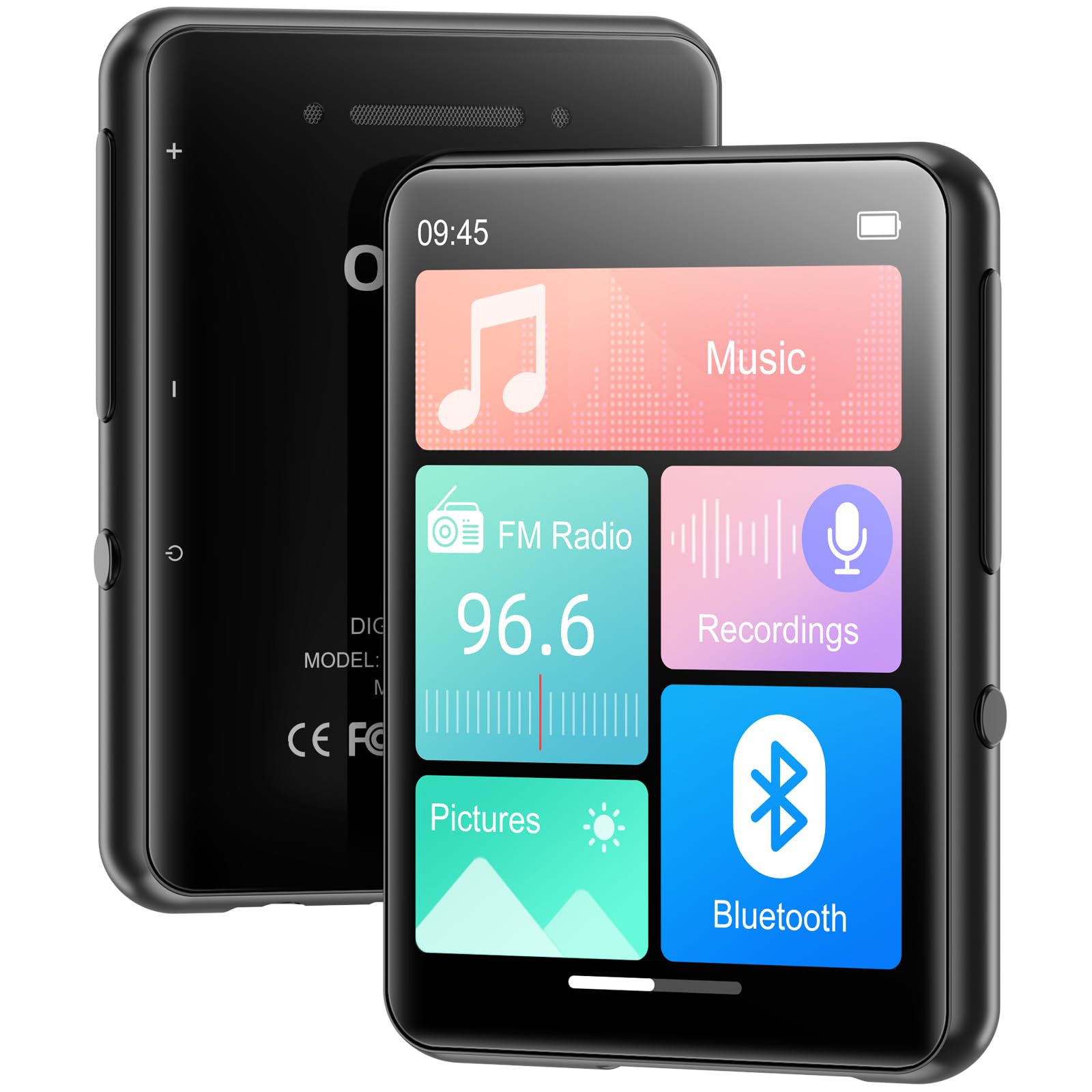 Oilsky Lettore MP3 Bluetooth 5.4 - 128GB, Nero