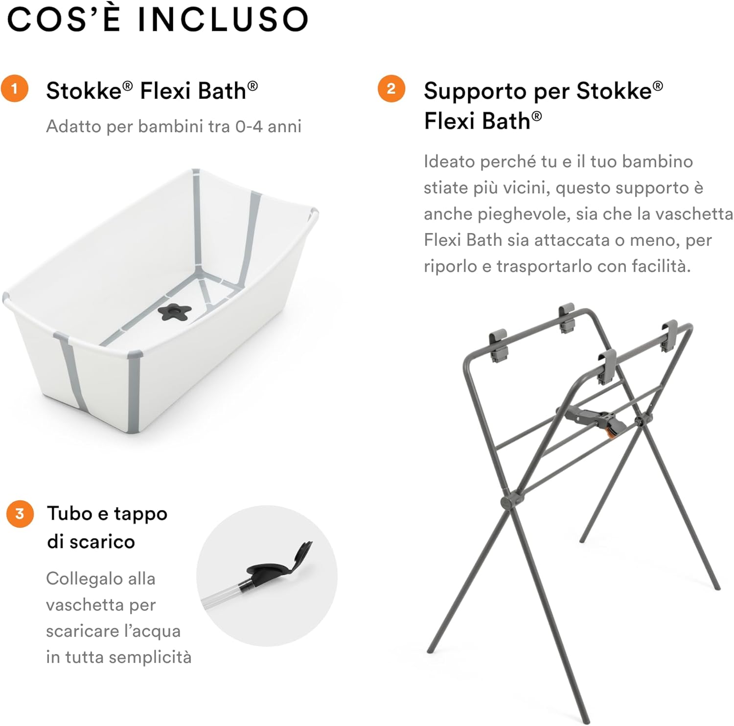 Stokke Flexi Bath (White) + Supporto - immagine 2