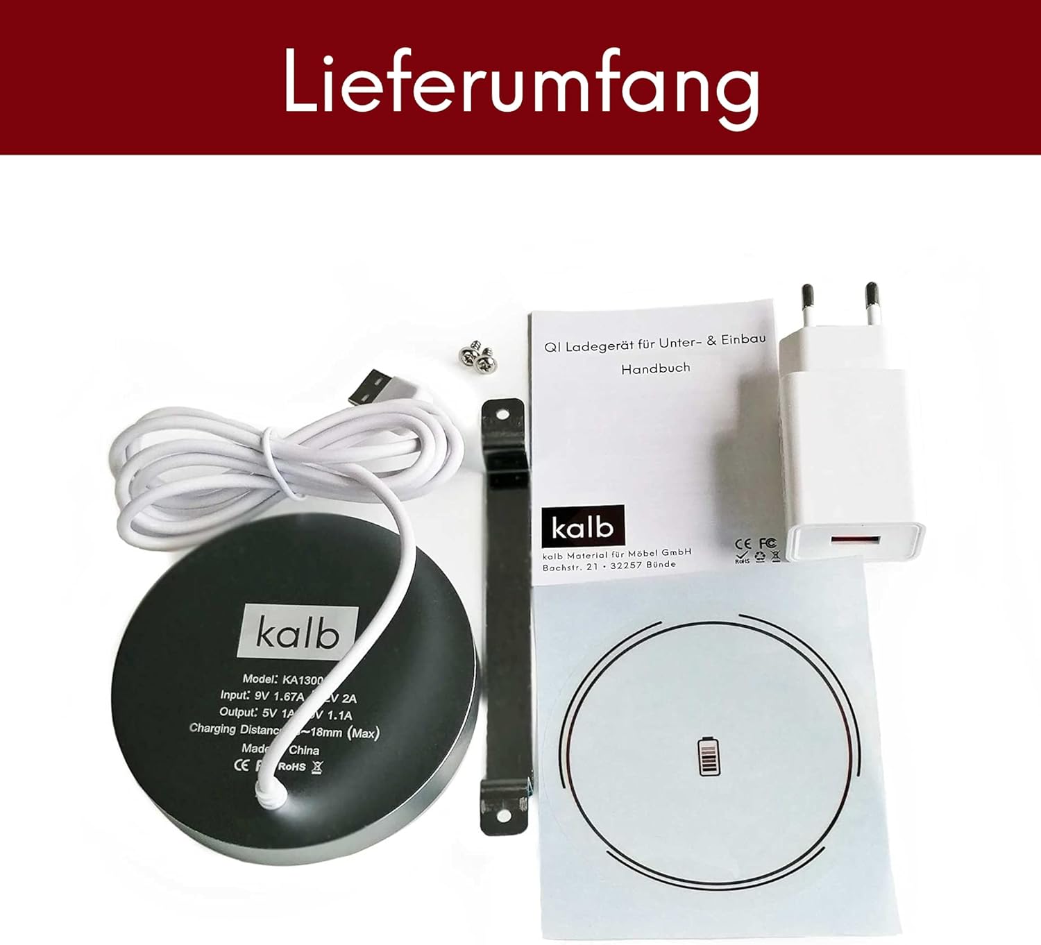 kalb QI Caricatore Sottopiano Wireless Grigio - immagine 6