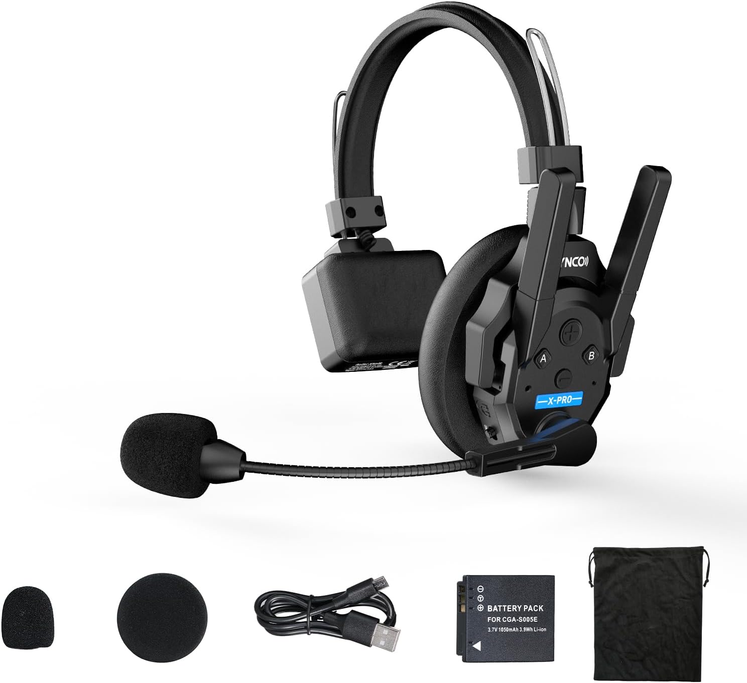 Synco XTALK XPRO1 Cuffie Wireless Full Duplex 2.4G - immagine 1