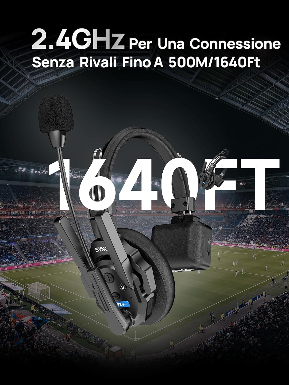 Synco XTALK XPRO1 Cuffie Wireless Full Duplex 2.4G - immagine 2