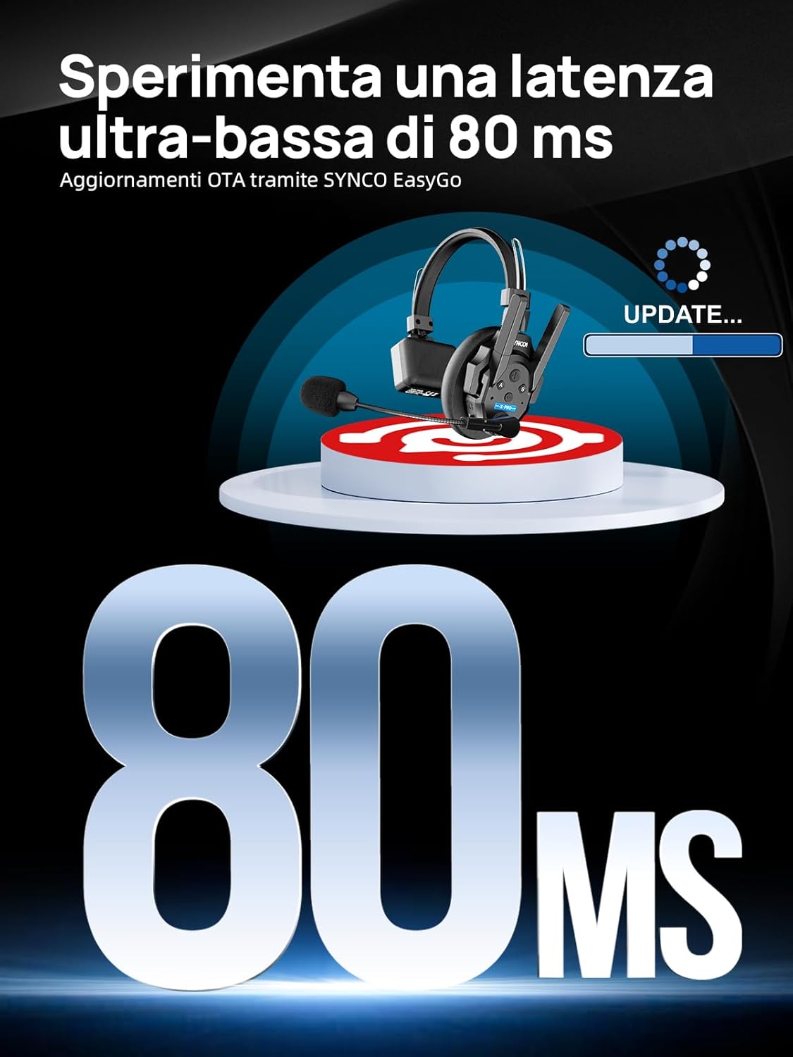 Synco XTALK XPRO1 Cuffie Wireless Full Duplex 2.4G - immagine 5