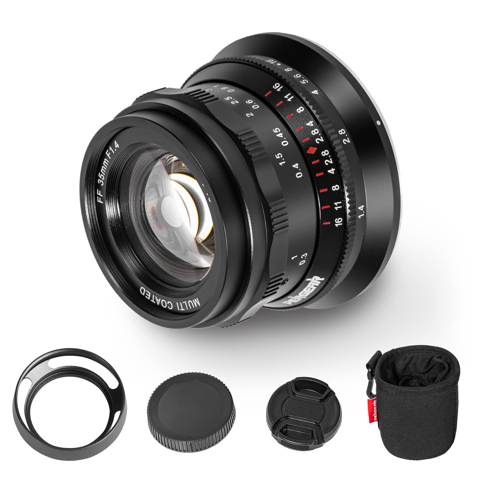 Pergear 35mm F1.4 - Obiettivo Full Frame Messa a Fuoco Manuale