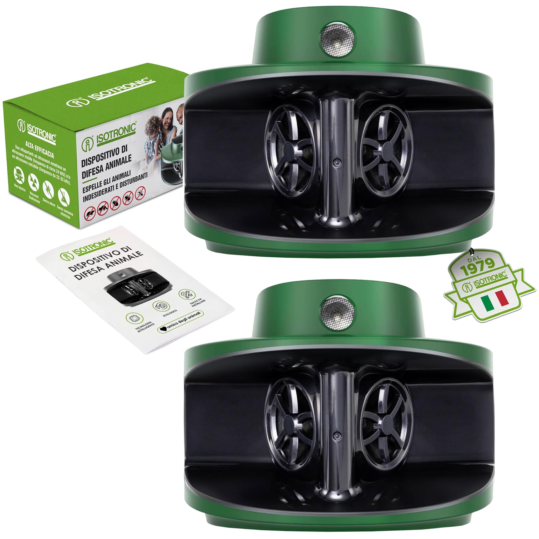 Isotronic Repellente a Ultrasuoni per Topi (2 Pezzi)