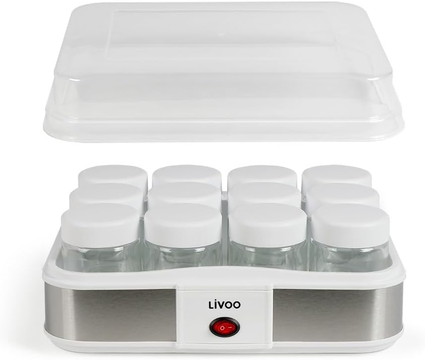 Domoclip macchina per yogurt e formaggio 12 pentole 21,5w dop156 - immagine 6