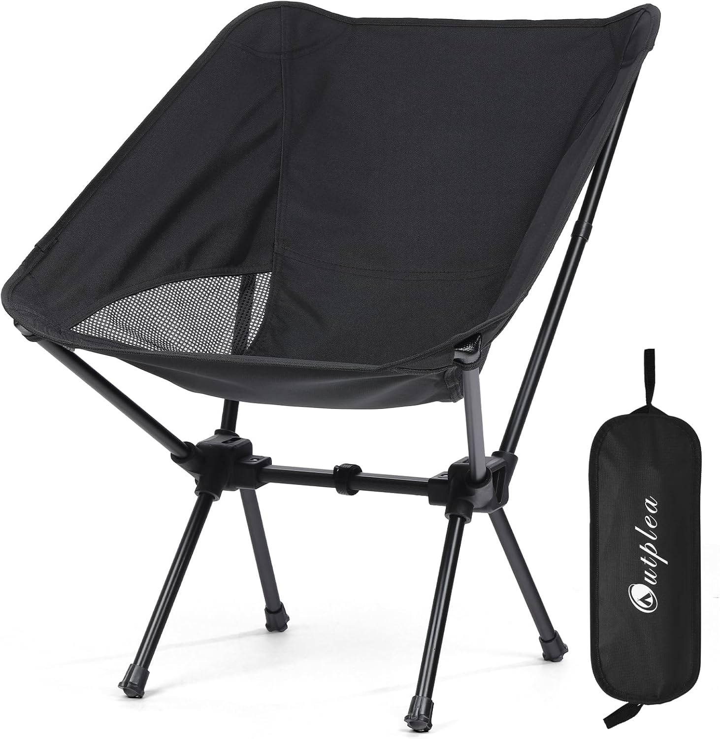 Outplea Sedie Pieghevoli da Campeggio Ultraleggera, Nero
