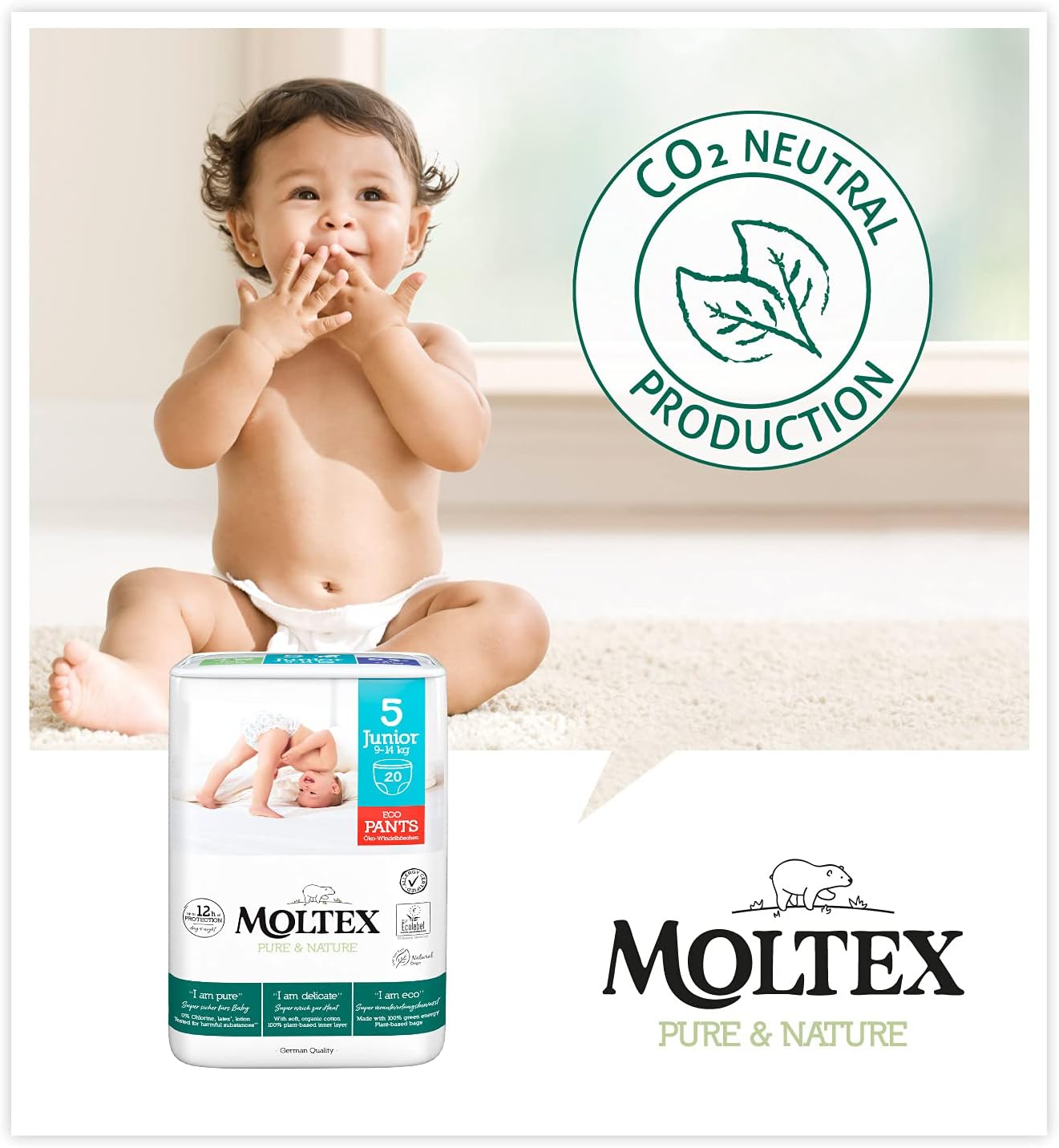 Moltex Pure & Nature Pants Ecologici Taglia 5 (9-14 kg) - immagine 9