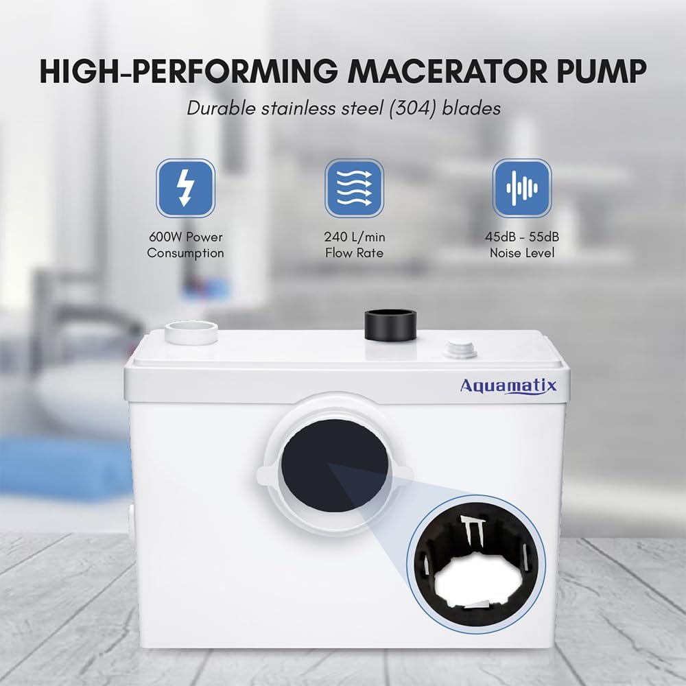 Aquamatix Trituratore Pompa Maceratore 600W 240L/min - immagine 2