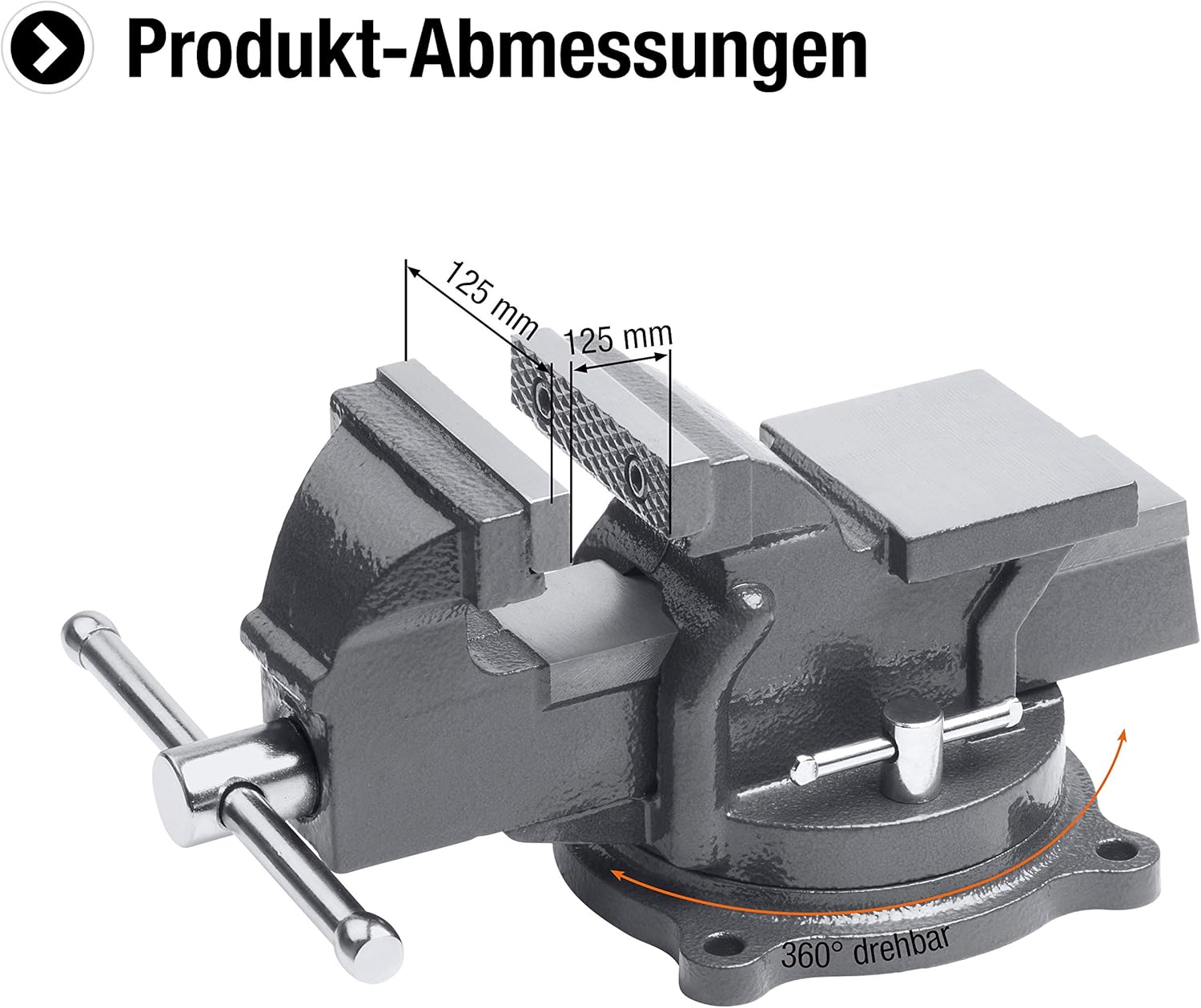 Meister 5144500 - Vise 125 mm, girevole, - immagine 2