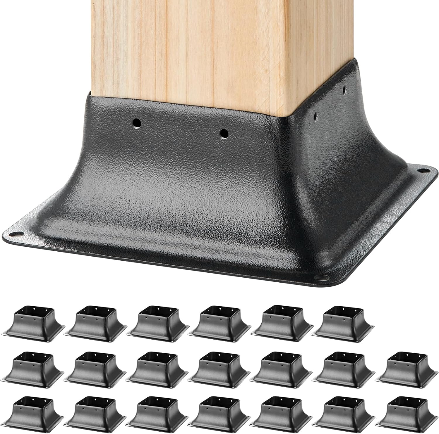 VEVOR Supporti per Pali in Legno 4''x4'' (102x102mm)