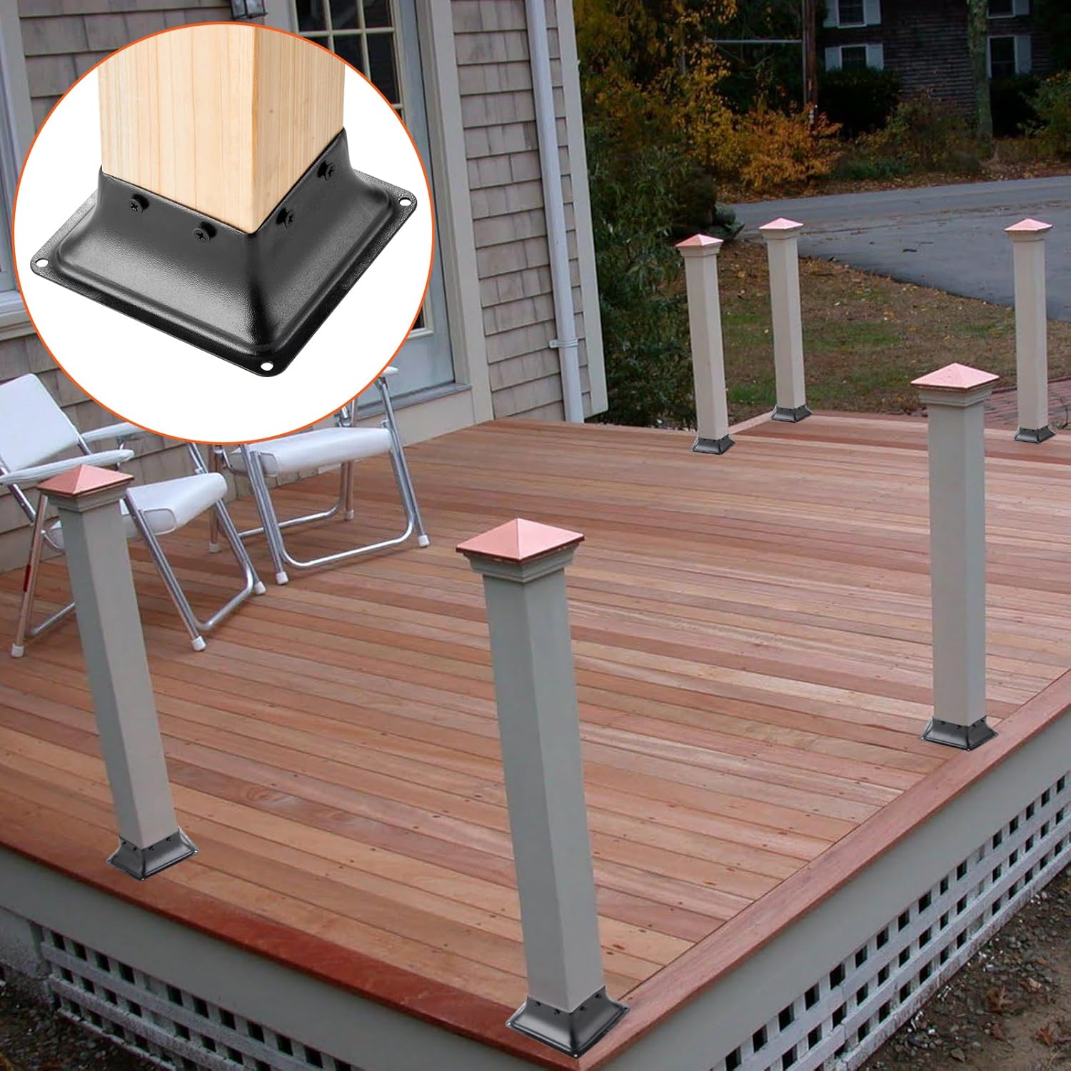 VEVOR Supporti per Pali in Legno 4''x4'' (102x102mm) - immagine 8