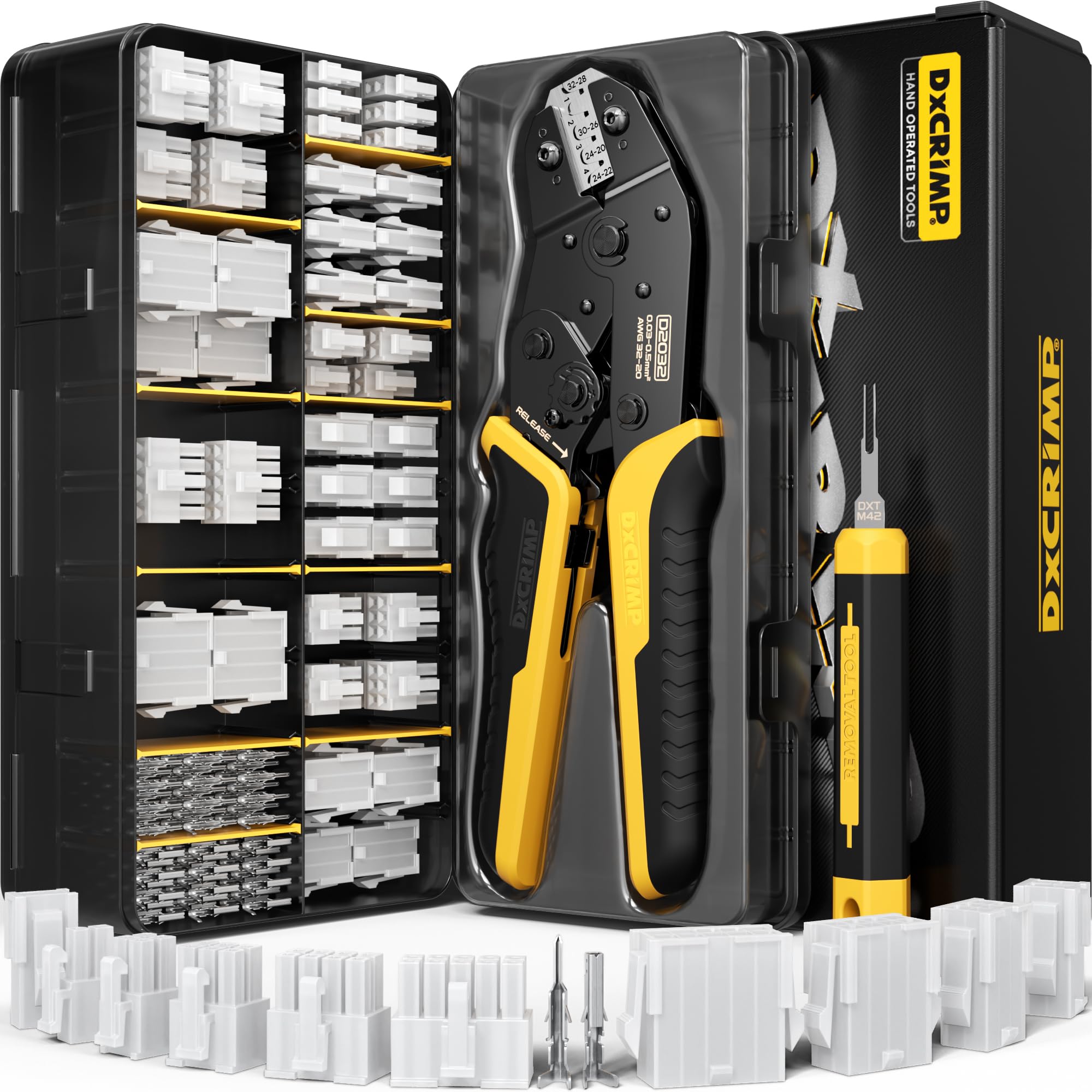 Dxcrimp Set Pinze Crimpatrici Mini Fit Jr, 12 Stili