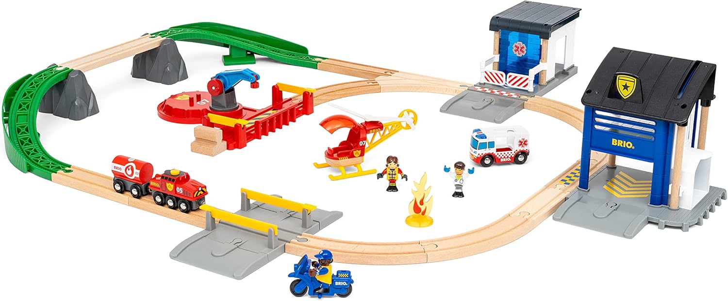 BRIO World Rescue Team - Set Treno in Legno - immagine 2