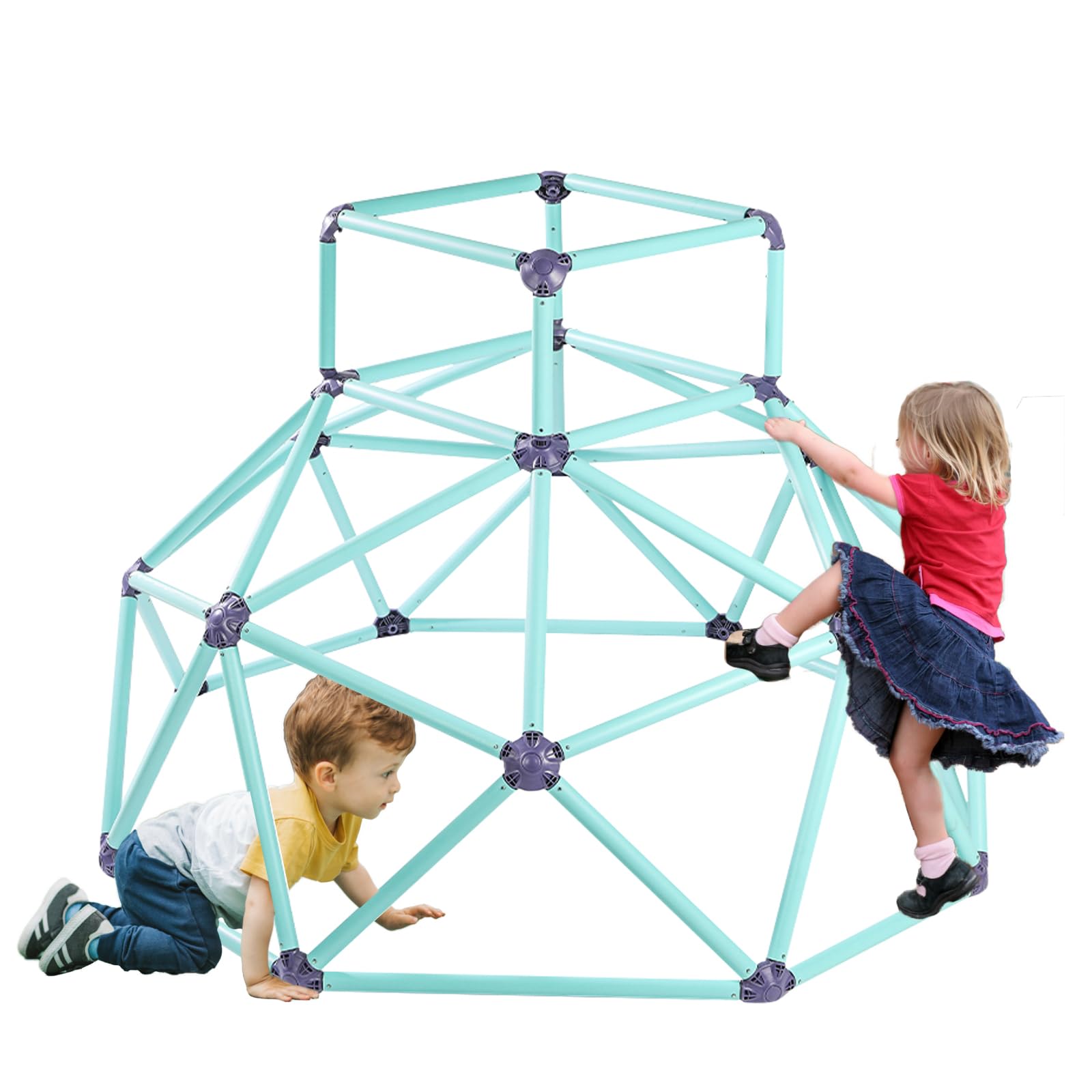 Cupola di Arrampicata per l'allenamento sensoriale dei Bambini, Struttura di Arrampicata per Interni ed Esterni, Grande Torre di Gioco, Blu