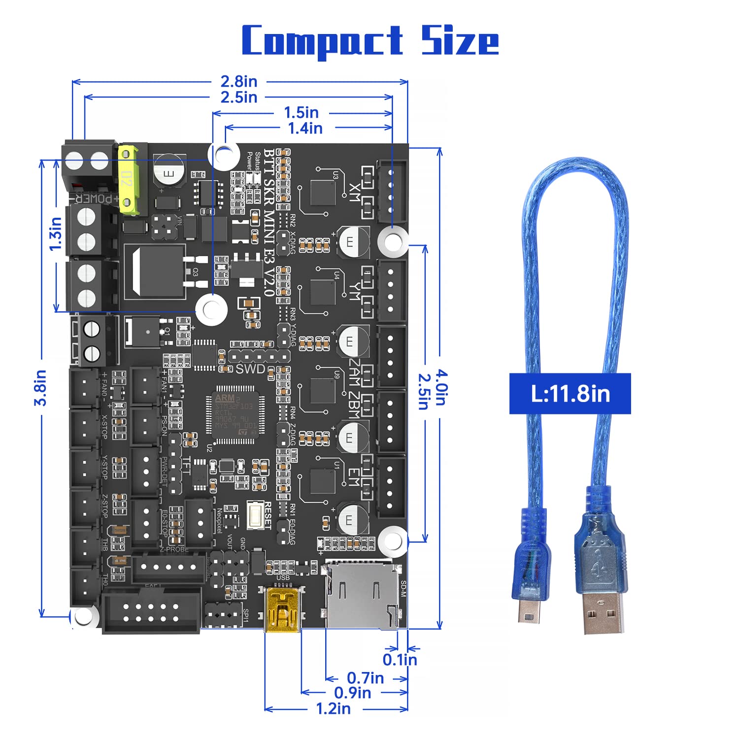 BIGTREETECH SKR Mini E3 V2.0 Scheda di Controllo Stampante 3D - immagine 5