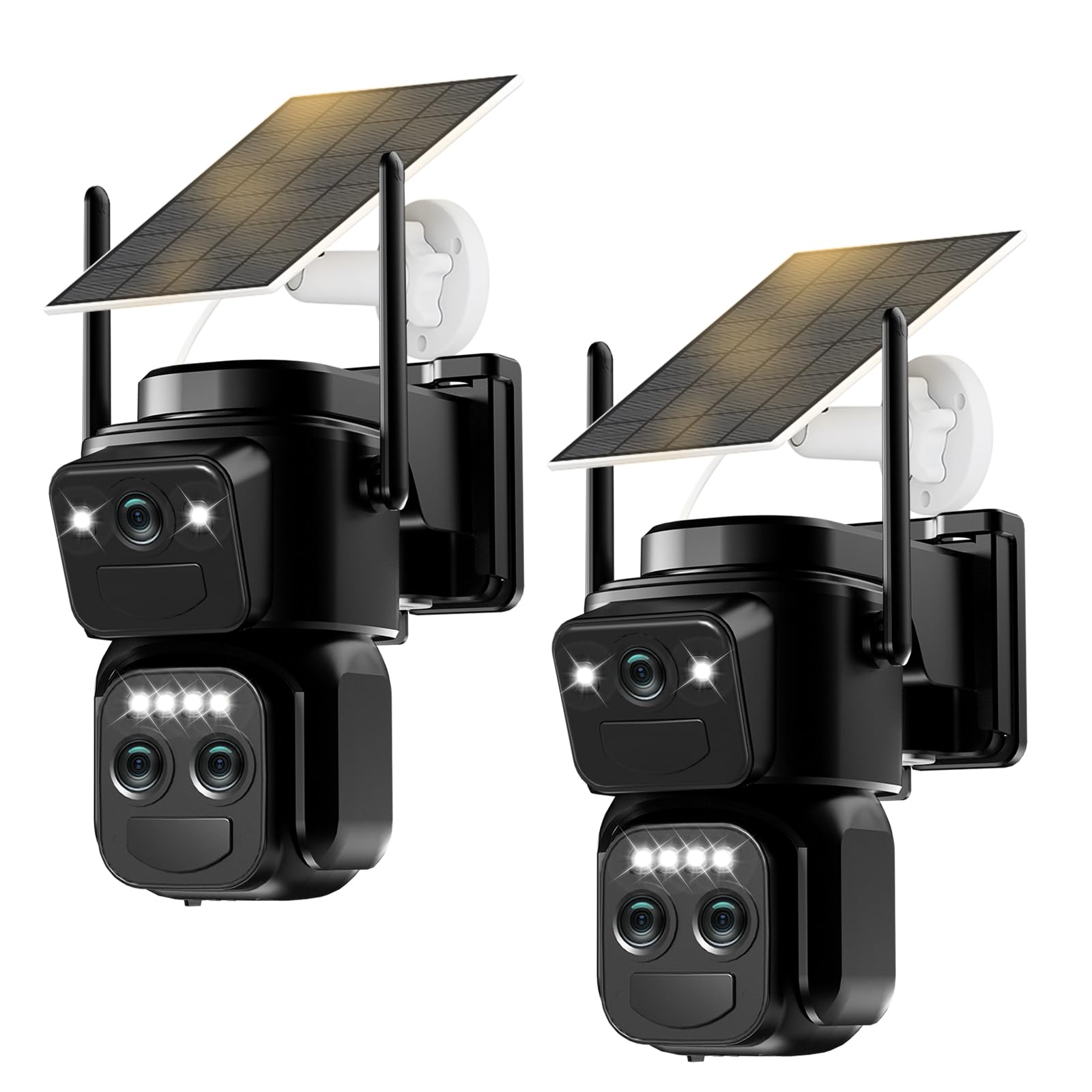 Telecamera Sorveglianza WiFi Esterna 4K Triplo Obiettivo