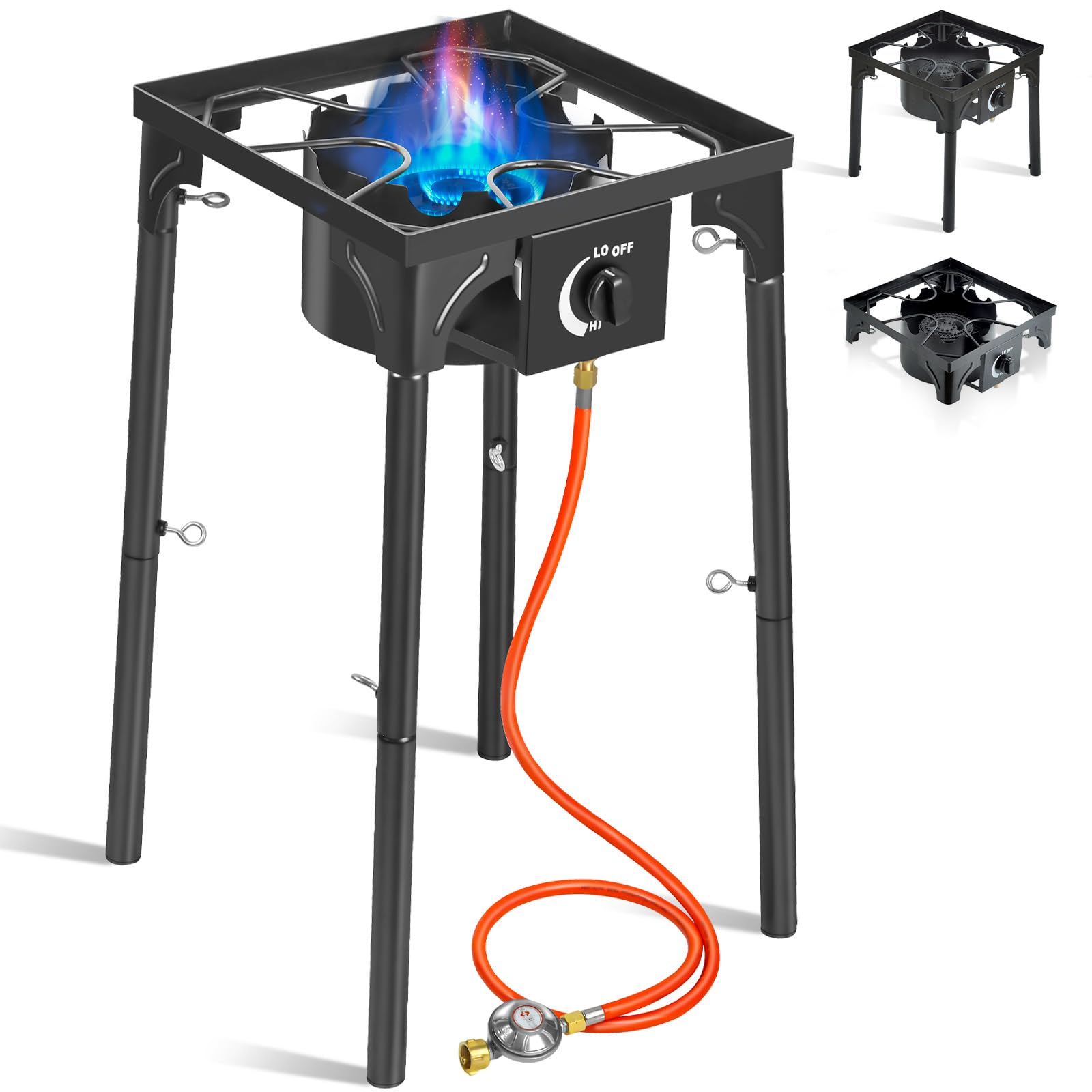 Bacoeng Fornello a Gas 10KW con Gambe Rimovibili