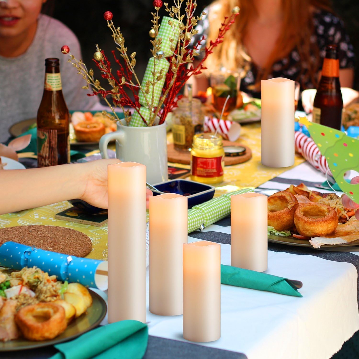 HANZIM Candele LED Set 9 Pezzi con Telecomando - immagine 5