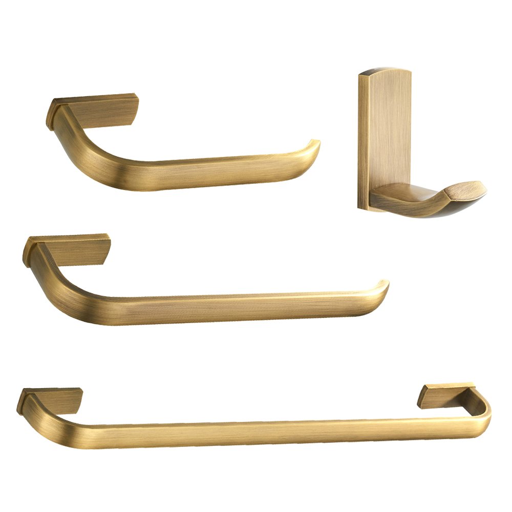 Flybath Set Accessori Bagno 4 Pezzi, Bronzo Spazzolato