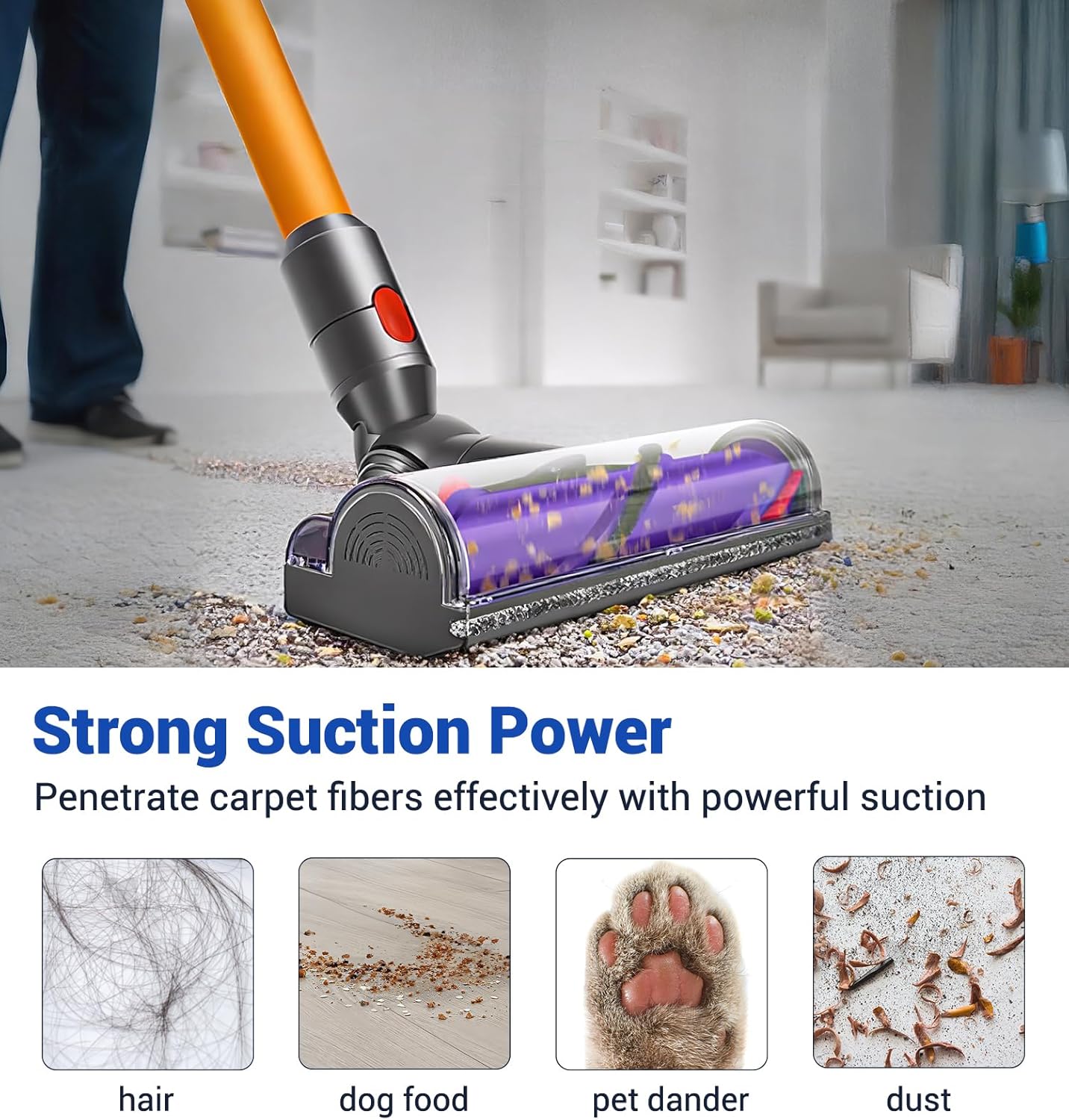 DAMAIYI Spazzola Motorizzata Compatibile Aspirapolvere - immagine 3