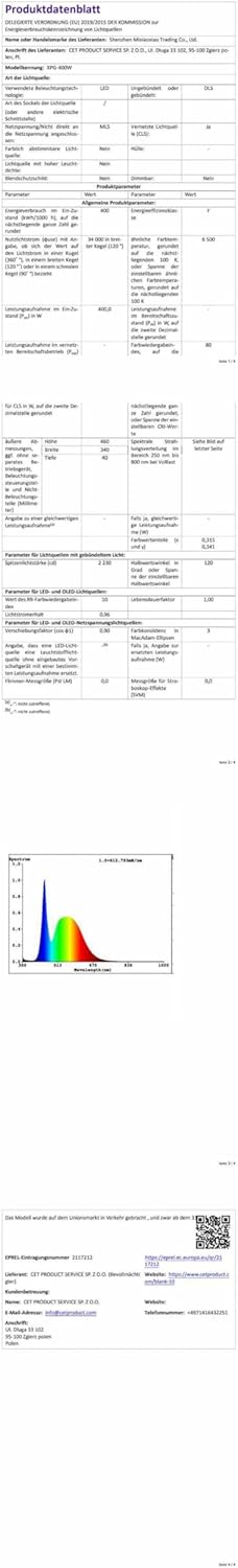 Blivrig Faro LED da Esterno 400W Bianco Freddo 6000K - immagine 8