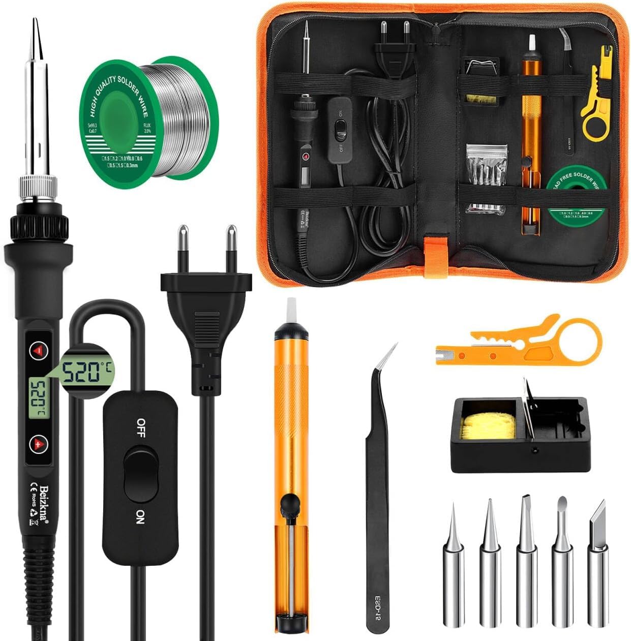 Saldatore a Stagno 80W LCD Temperatura Regolabile