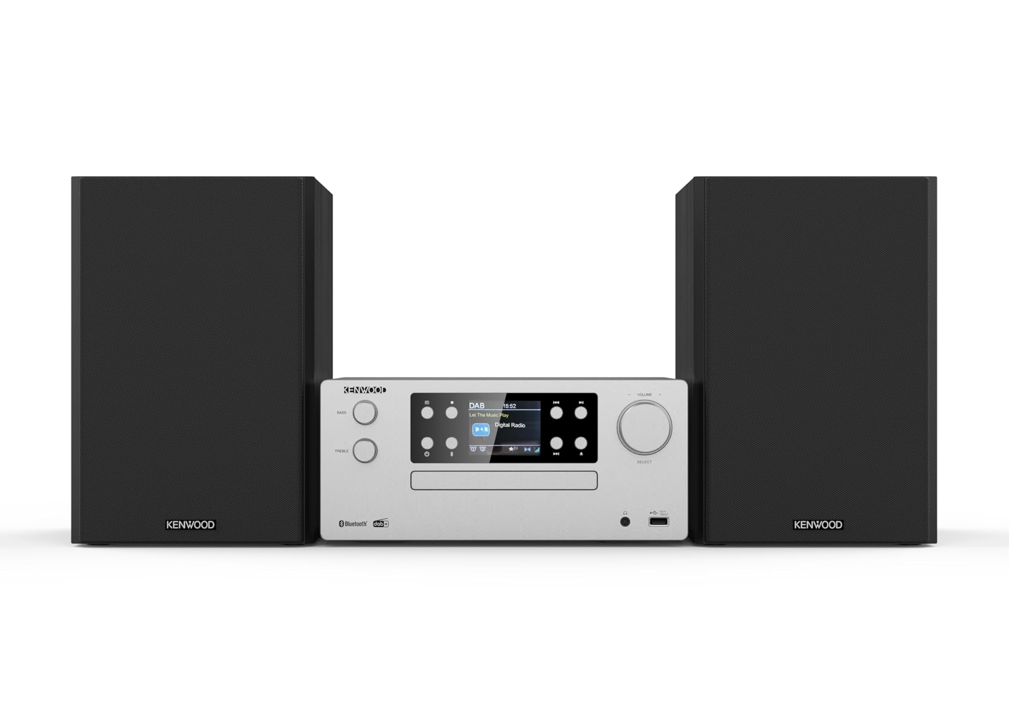 Kenwood M-925DAB - Sistema Micro HiFi Stereo, Silver