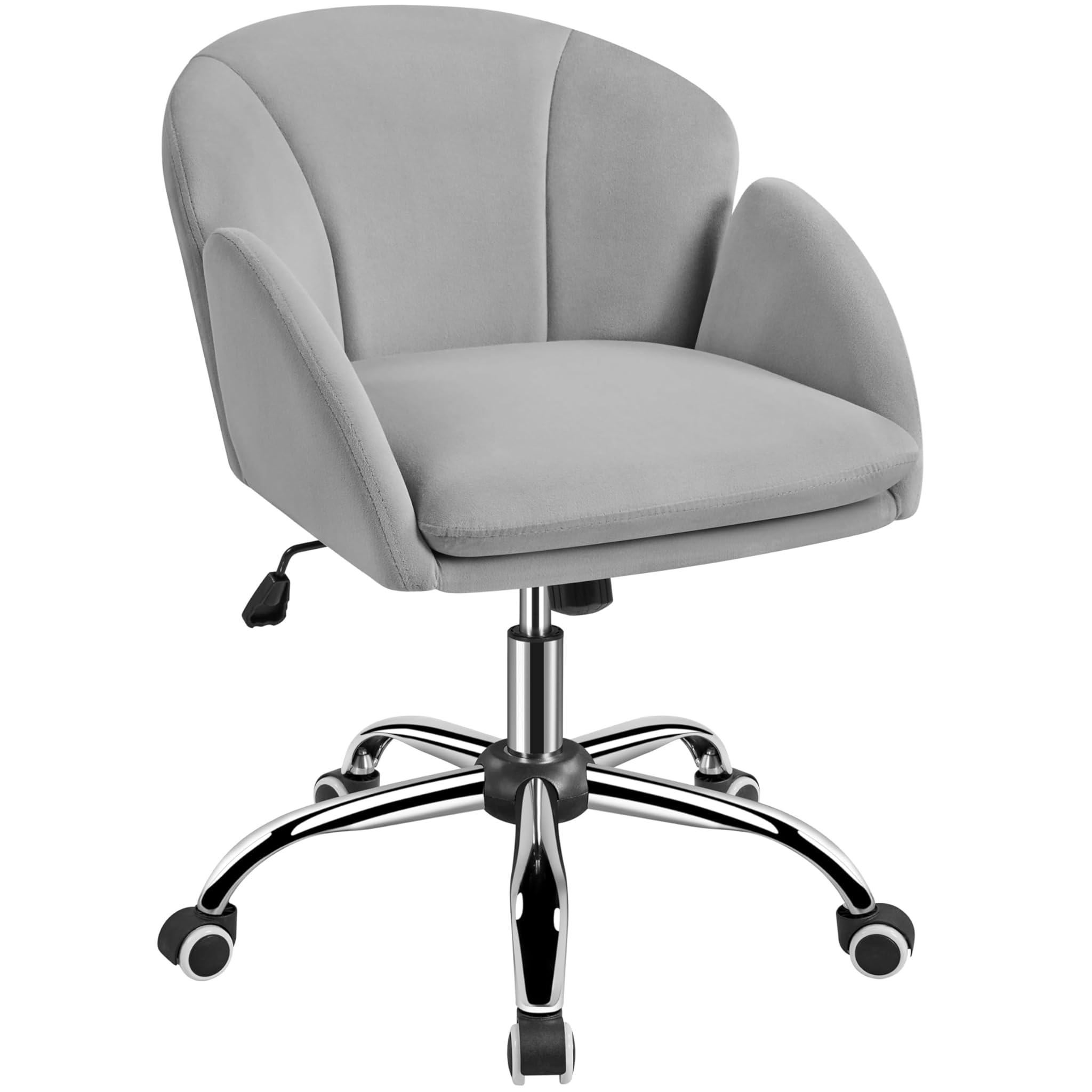 Yaheetech Sedia Ufficio in Velluto Reclinabile Girevole