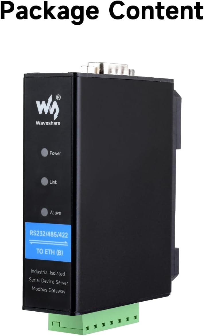 Waveshare Rail-Mount Serial Server RS232/485/422 - immagine 2