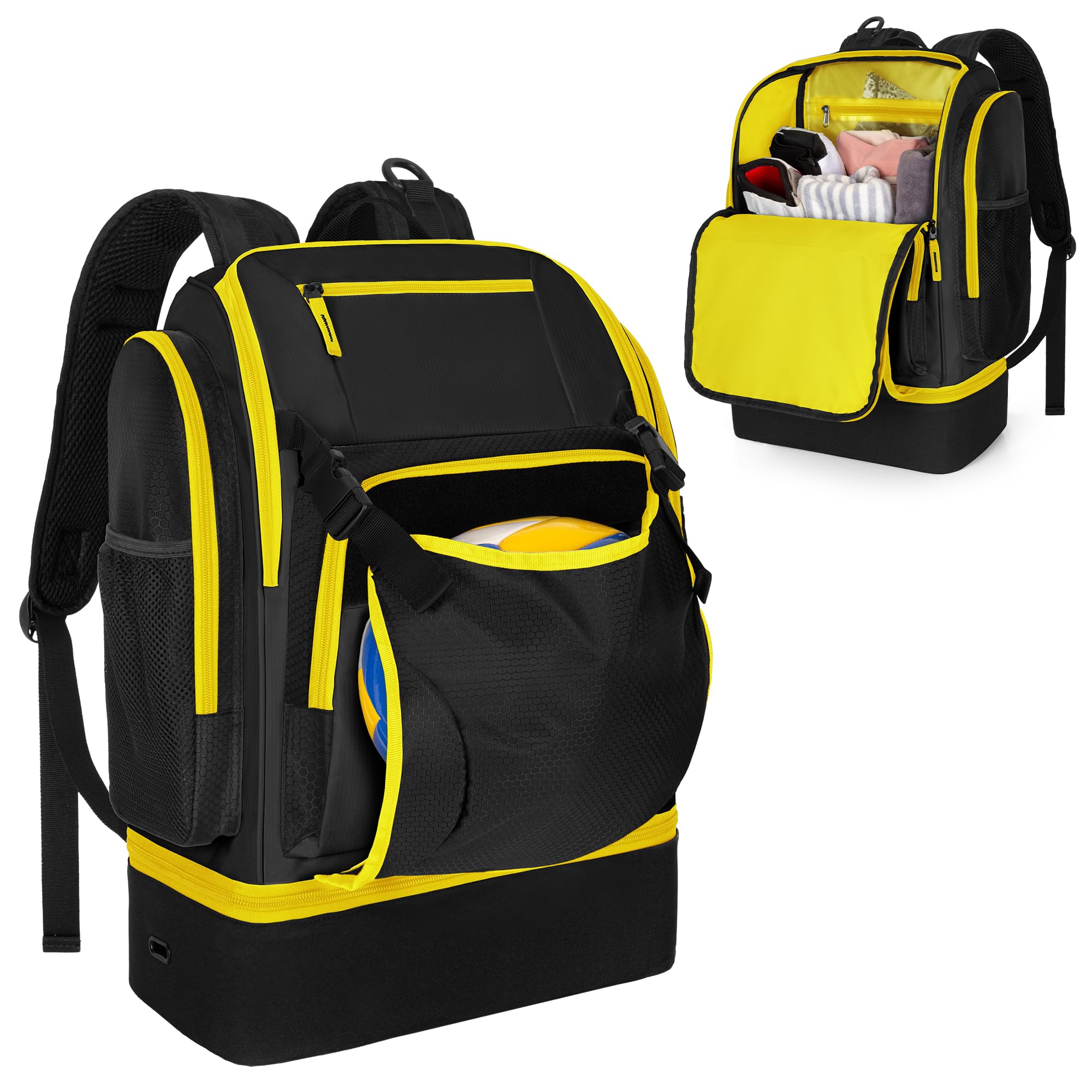 Dsleaf Borsa da Pallavolo con Portapalla Esterno