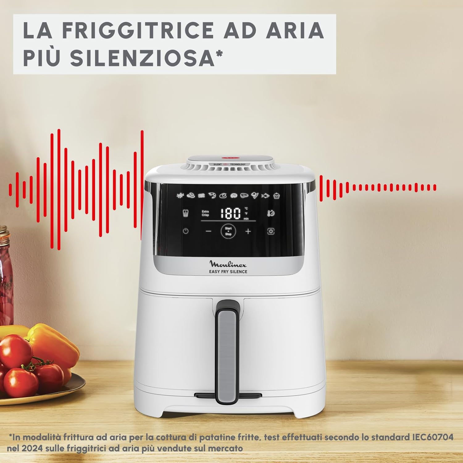 Moulinex Easy Fry Silence - Friggitrice ad Aria 5L Bianca - immagine 3