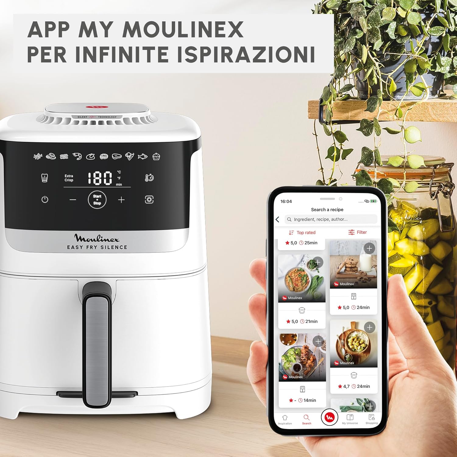 Moulinex Easy Fry Silence - Friggitrice ad Aria 5L Bianca - immagine 8