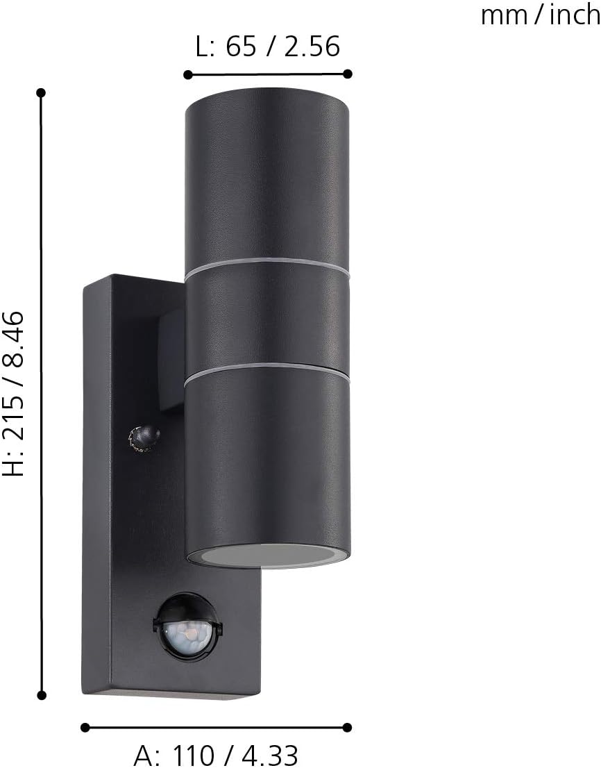 Eglo Lampada da Parete Esterni a LED Riga 5 Antracite - immagine 5